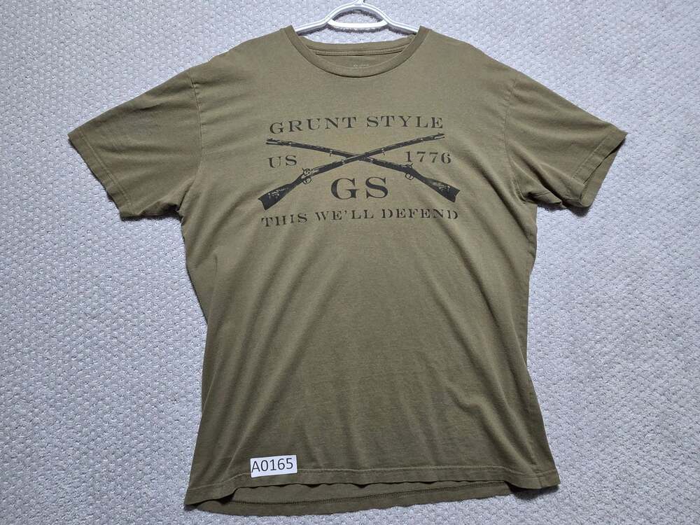 Grunt Style 'This We'll Defend' US 1776 Graphic T-Shirt Olive Green